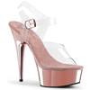 Pleaser - DELIGHT608 Ankle strap sandal - Transparent/Pink Product image